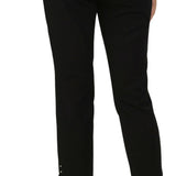 Roz & Ali Solid Millennium Tummy Panel Pull On Ankle Pants With Rivet Trim Bottom - Misses