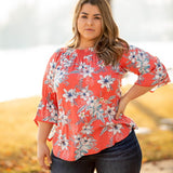 Westport Floral "On And Off The Shoulder" Top - Plus