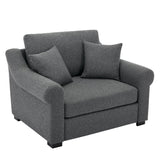 Elicited Upholstered Arm Chair with Wide Armrests and Removable Cushion