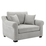 Elicited Upholstered Arm Chair with Wide Armrests and Removable Cushion