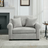 Elicited Upholstered Arm Chair with Wide Armrests and Removable Cushion