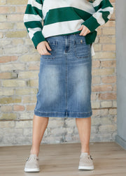 Elin Front Pocket Midi Skirt