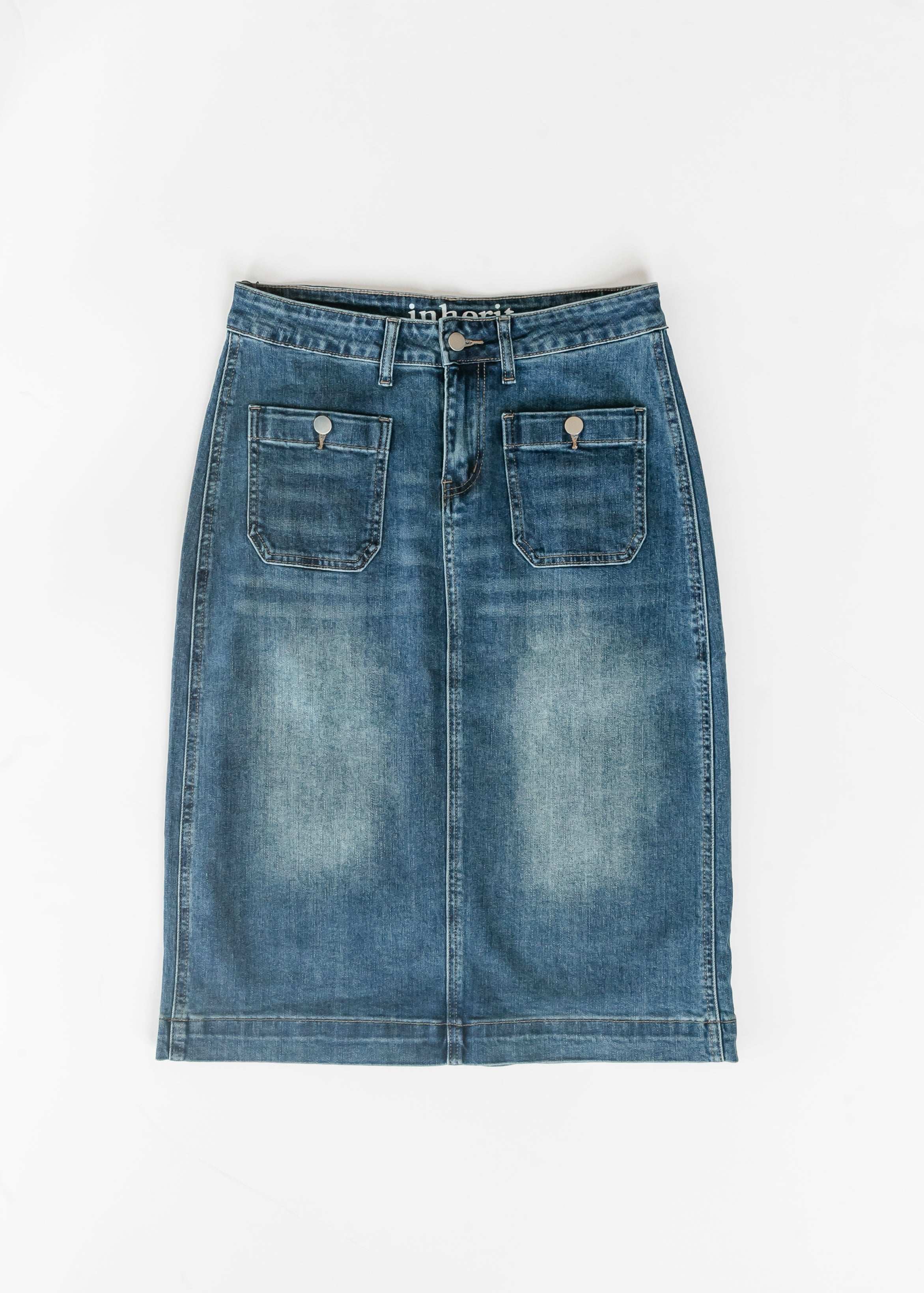Elin Front Pocket Midi Skirt