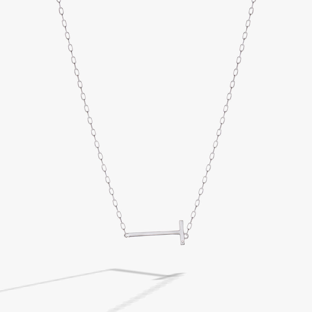 Initial T Precious Elongated Necklace