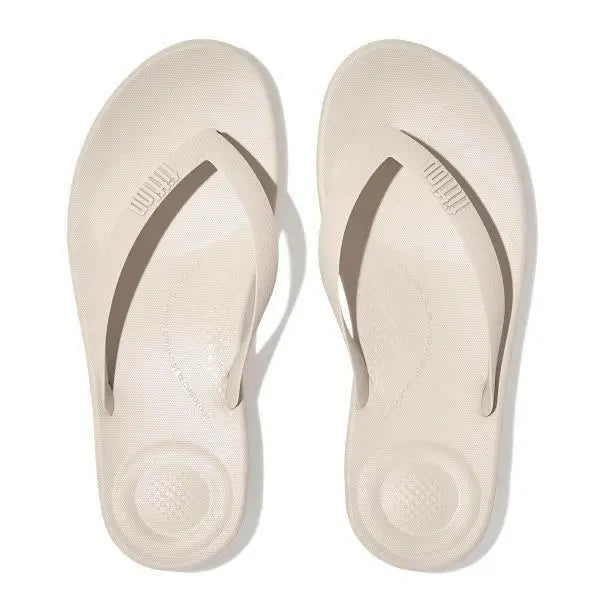 FitFlop Iqushion Men Flip Flops Stone Beige Ergonomic