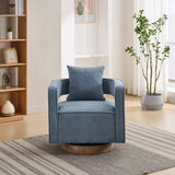 Anthology Upholstered Swivel Chair with Open Back and Removable Pillow
