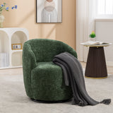Assortment Upholstered Swivel Barrel Chair with Metal Base