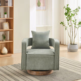 Anthology Upholstered Swivel Chair with Open Back and Removable Pillow