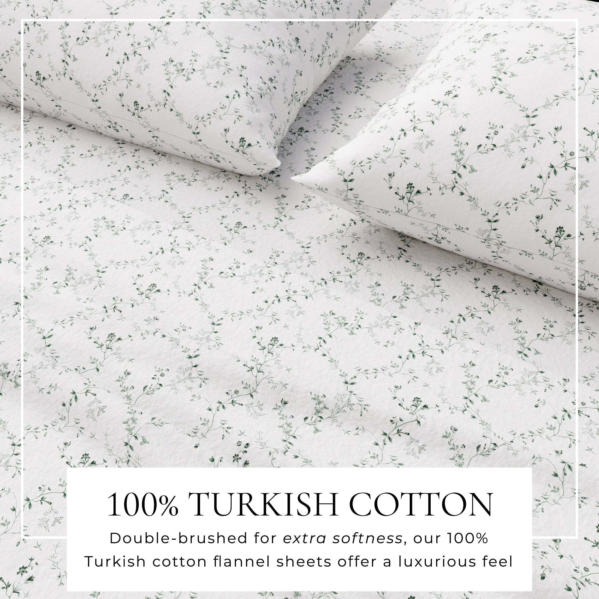 Turkish Cotton Flannel Sheet Set Winter Floral Collection