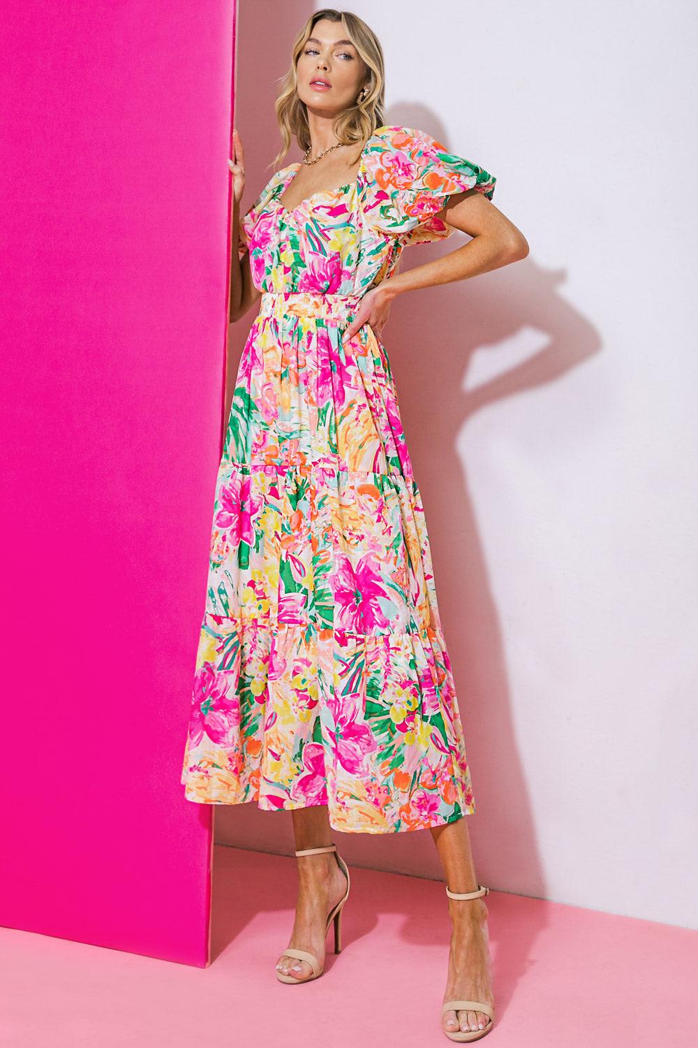 It Starts Now Woven Midi Dress