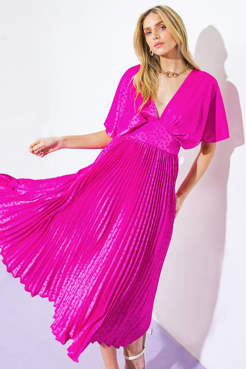 Cowgirl Repeat Satin Midi Dress
