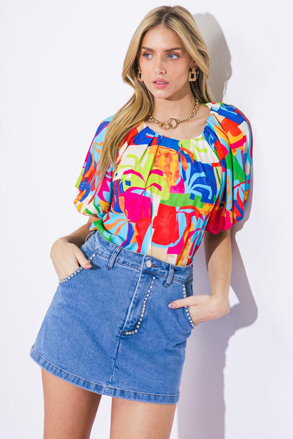 Graceful Beauty Woven Top | Includes Plus Size
