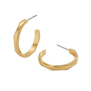 Faceted Hoop Earrings