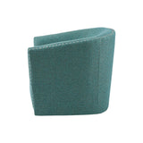 Fantasyy Upholstered Swivel Chair with Nailhead Trim and Curved Design