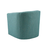 Fantasyy Upholstered Swivel Chair with Nailhead Trim and Curved Design