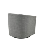 Fantasyy Upholstered Swivel Chair with Nailhead Trim and Curved Design