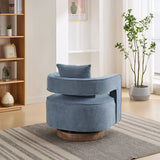 Anthology Upholstered Swivel Chair with Open Back and Removable Pillow