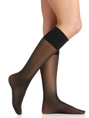 Comfy Cuff Plus Size Sheer Graduated Compression Trouser Sock With Sandalfoot Toe - 2 Pairs