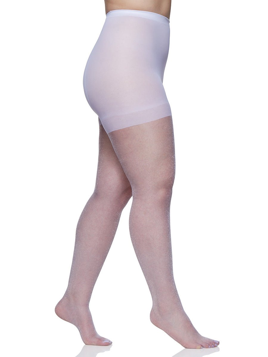 Queen Shimmers Ultra Sheer Control Top Pantyhose With Sandalfoot Toe