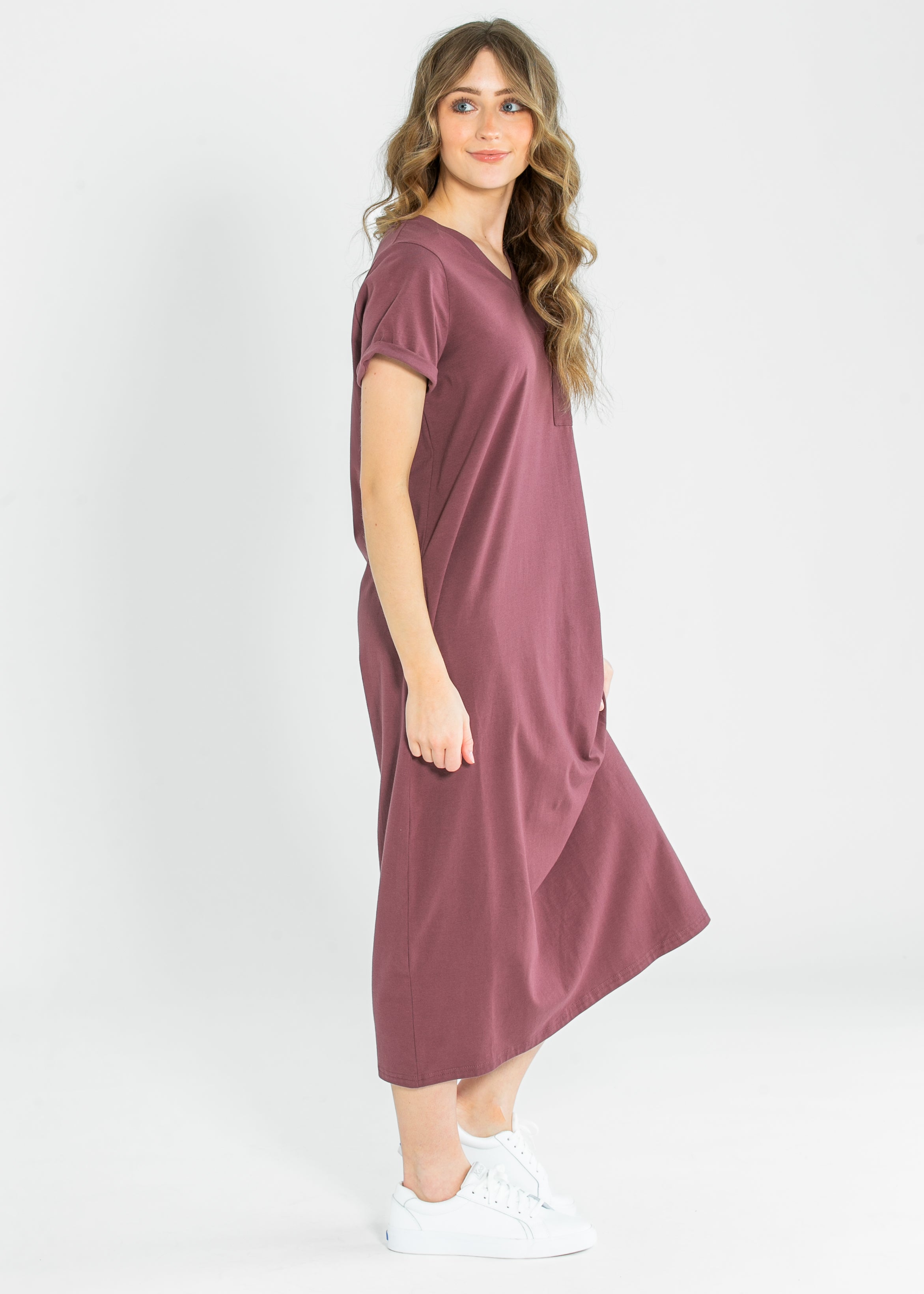 Finley V-neck T-shirt Dress | Includes Plus Size