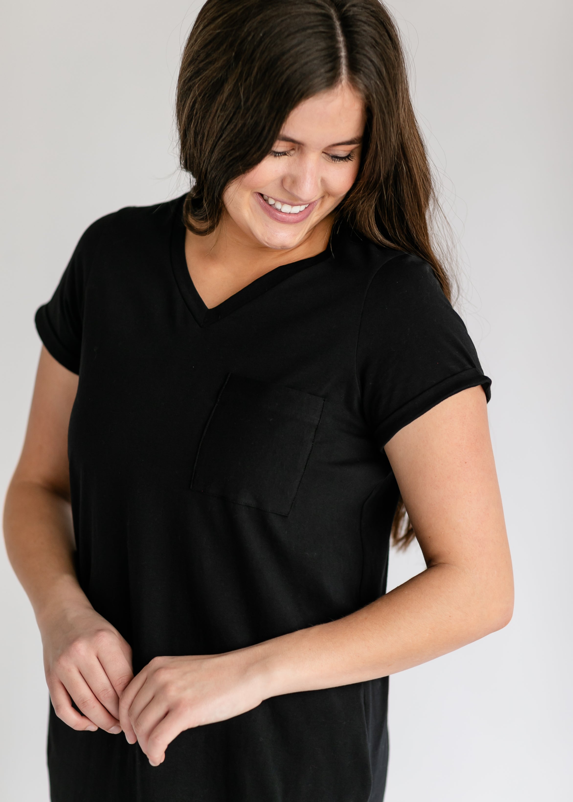 Finley V-neck T-shirt Dress | Includes Plus Size