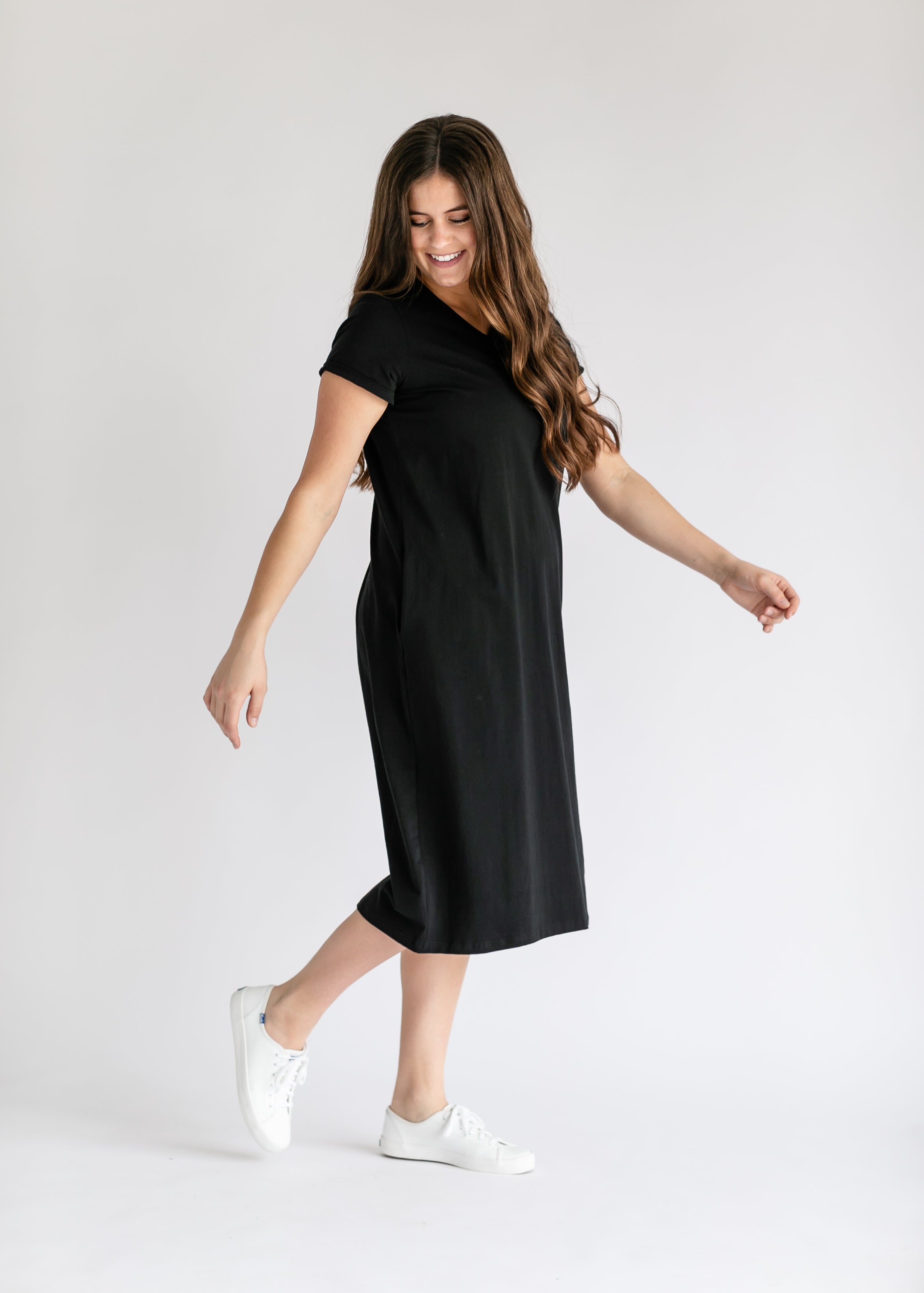Finley V-neck T-shirt Dress | Includes Plus Size