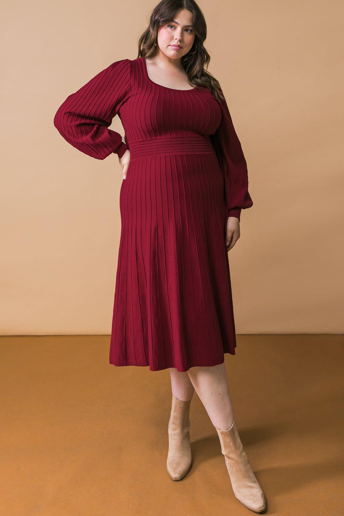 Keep Looking Up Sweater Midi Dress