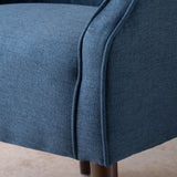 Flutter Upholstered Club Chair with Button Tufting and Tapered Wood Legs