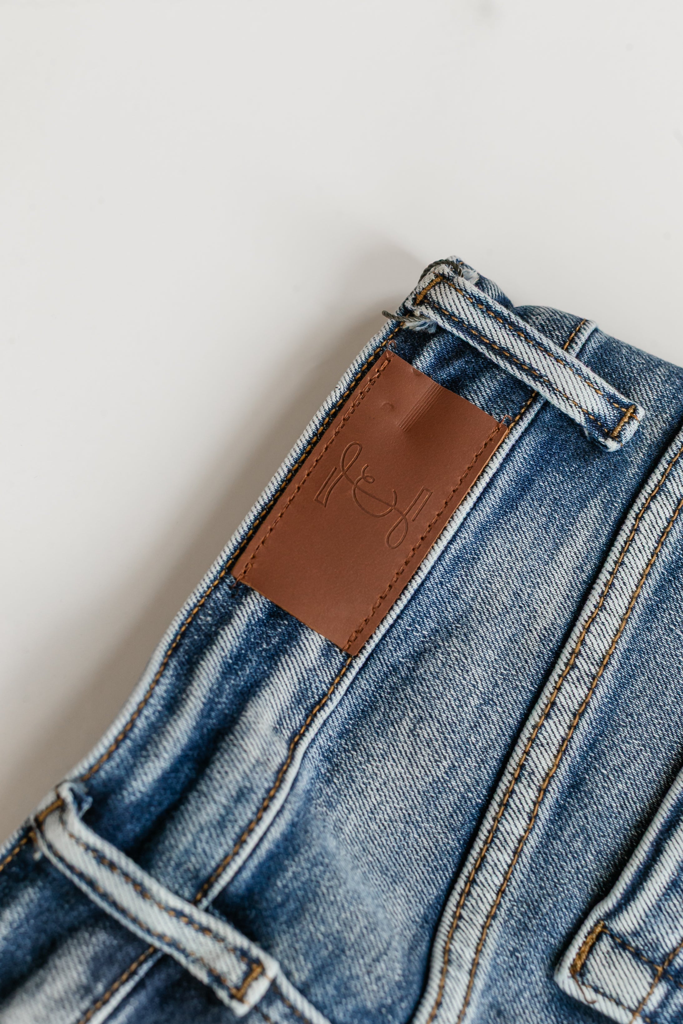 Frankie Medium Wash Denim Midi Skirt