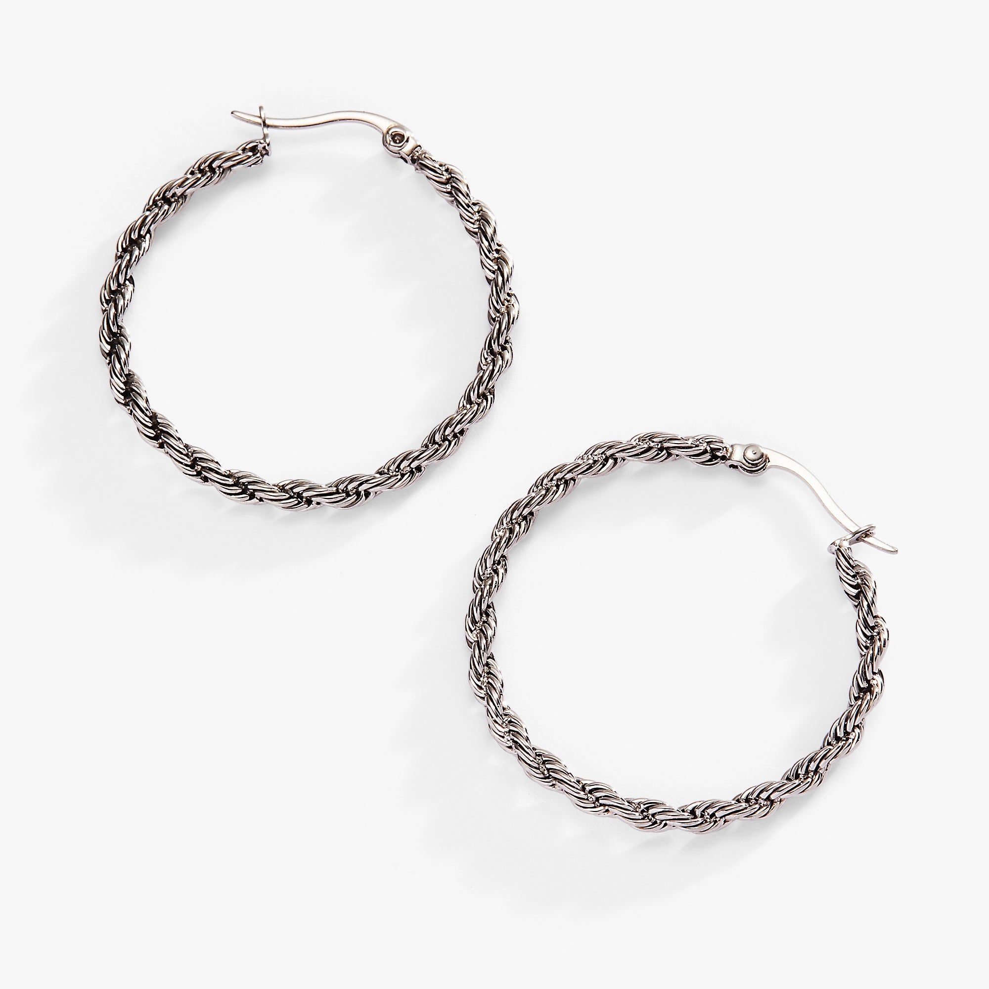 Frozen French Rope Hoop Earrings