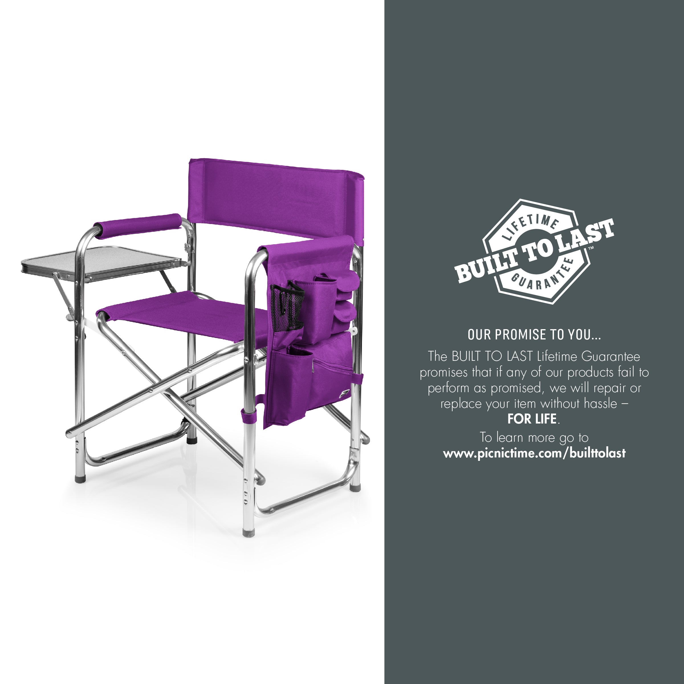 Purple Sports Chair With Side Table