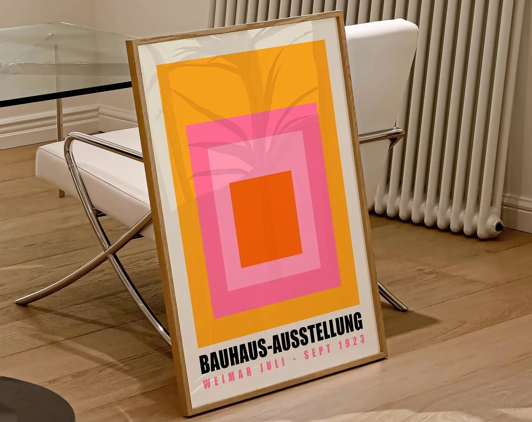 Geometric Bauhaus Canvas Print - Retro Mid Century Decor