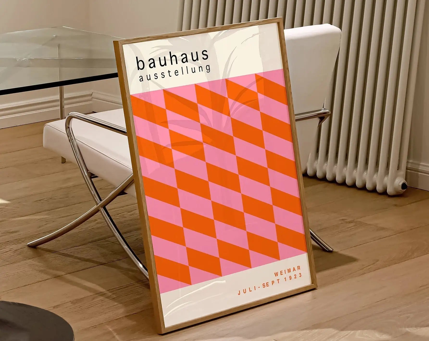 Geometric Bauhaus Canvas Print - Retro Mid Century Decor