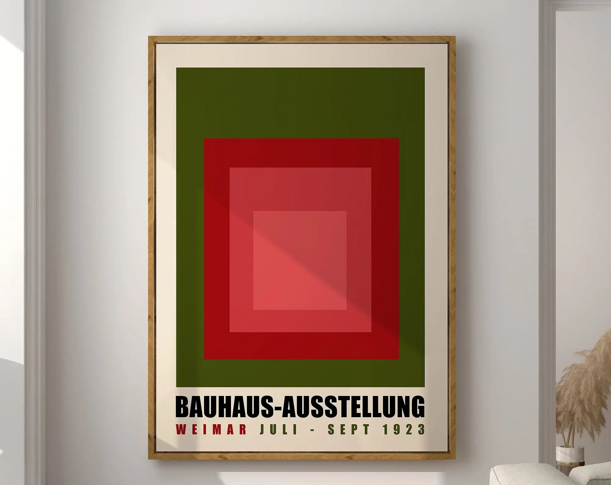 Geometric Bauhaus Canvas Print - Retro Mid Century Decor