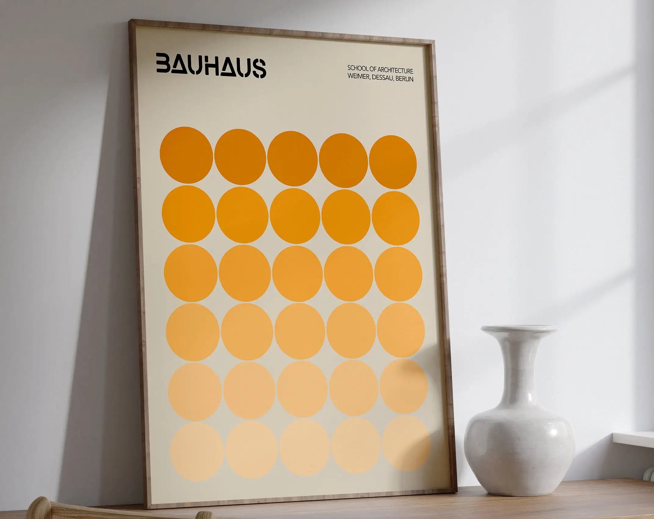 Geometric Bauhaus Canvas Print - Retro Mid Century Decor