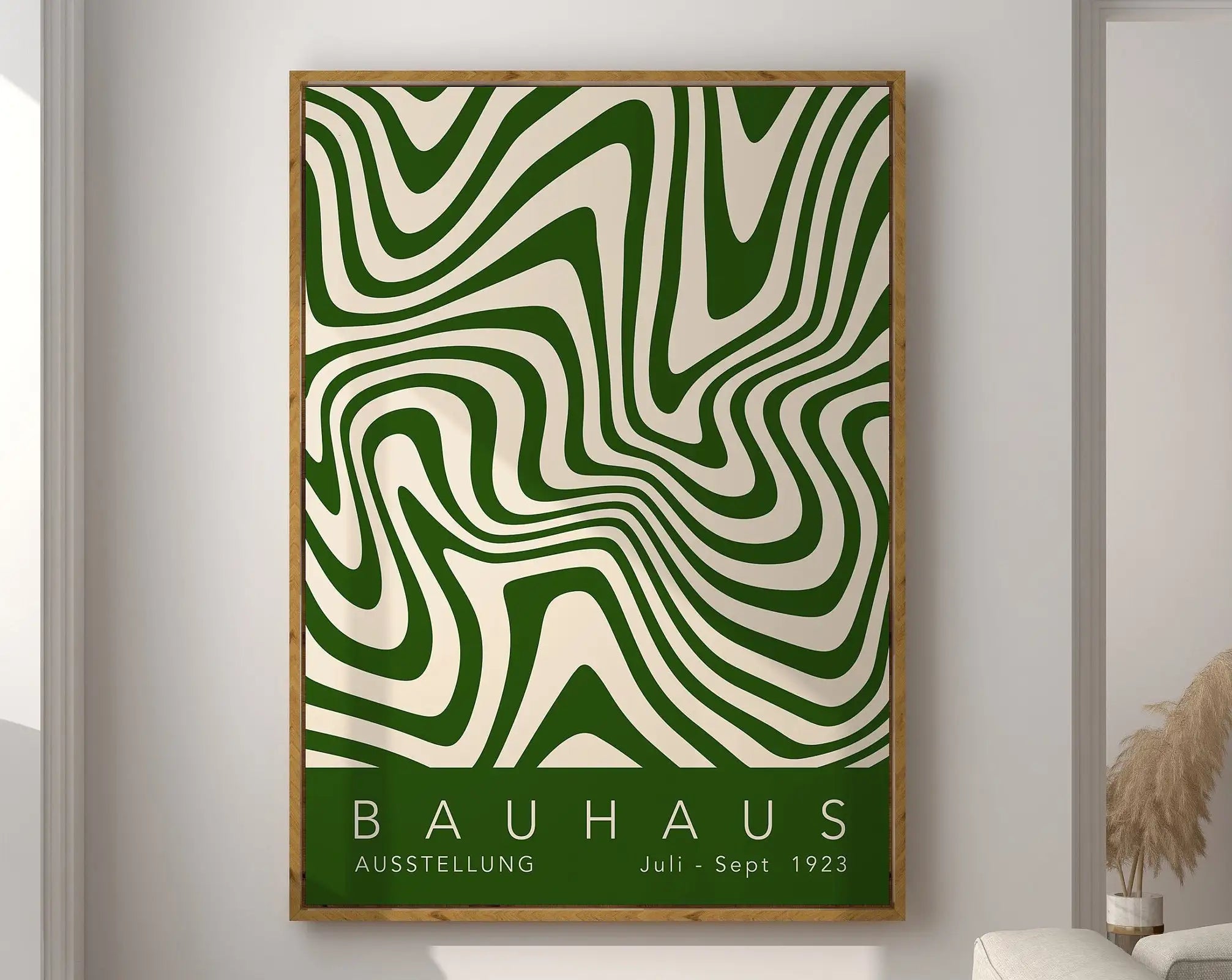 Geometric Bauhaus Canvas Print - Retro Mid Century Decor