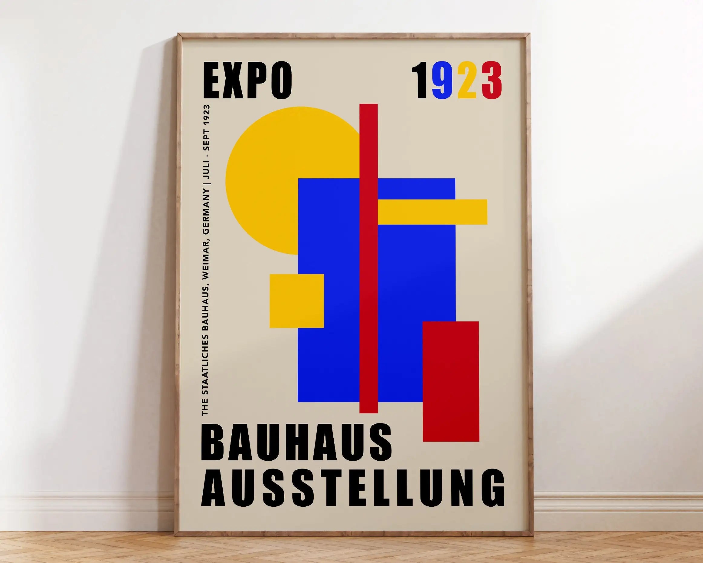 Geometric Bauhaus Canvas Print - Retro Mid Century Decor