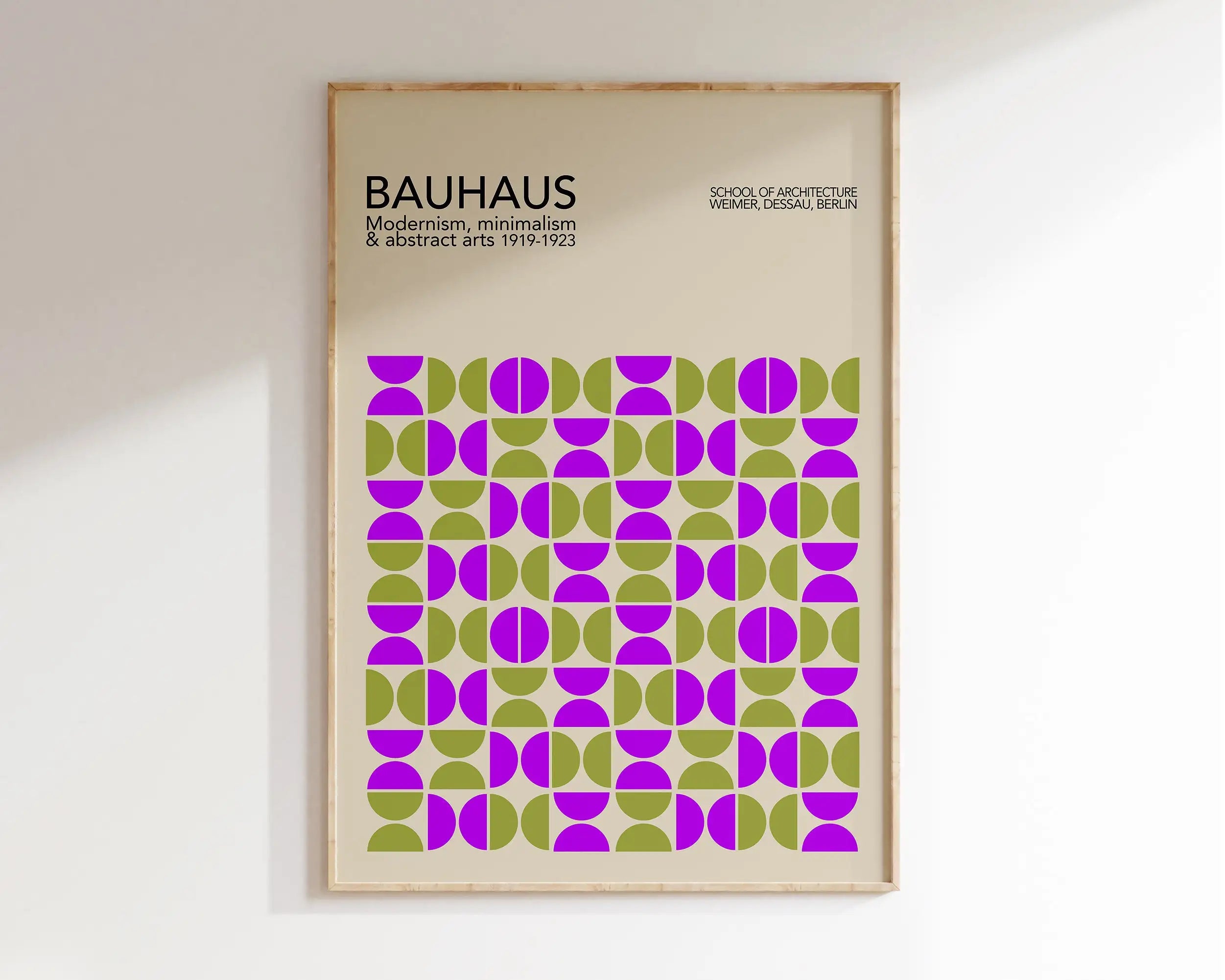 Geometric Bauhaus Canvas Print - Retro Mid Century Decor