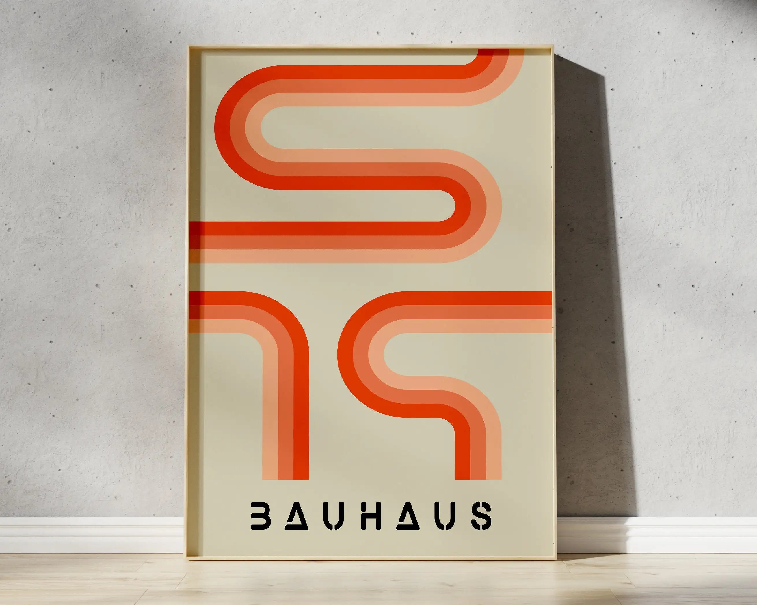 Geometric Bauhaus Canvas Print - Retro Mid Century Decor
