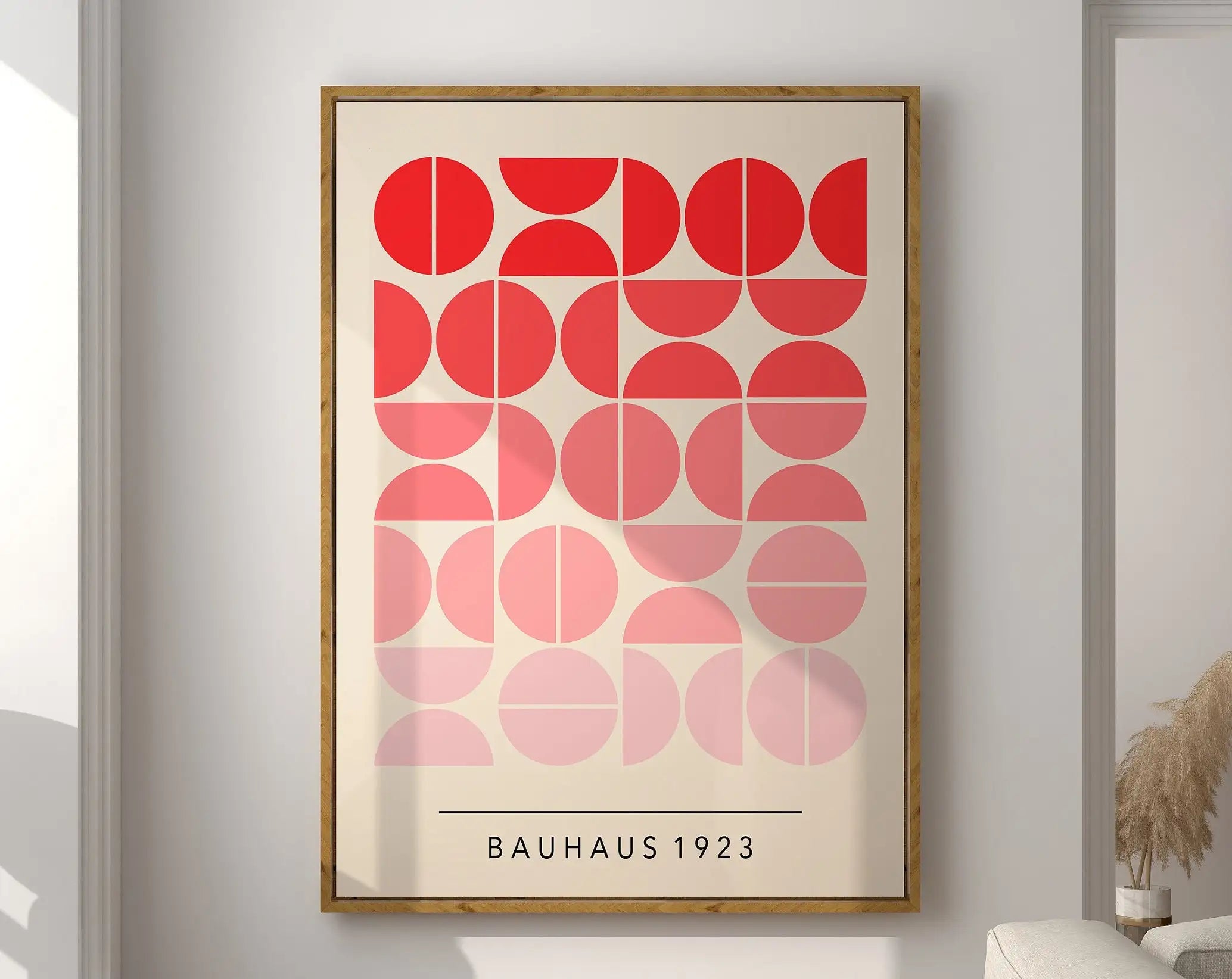 Geometric Bauhaus Canvas Print - Retro Mid Century Decor