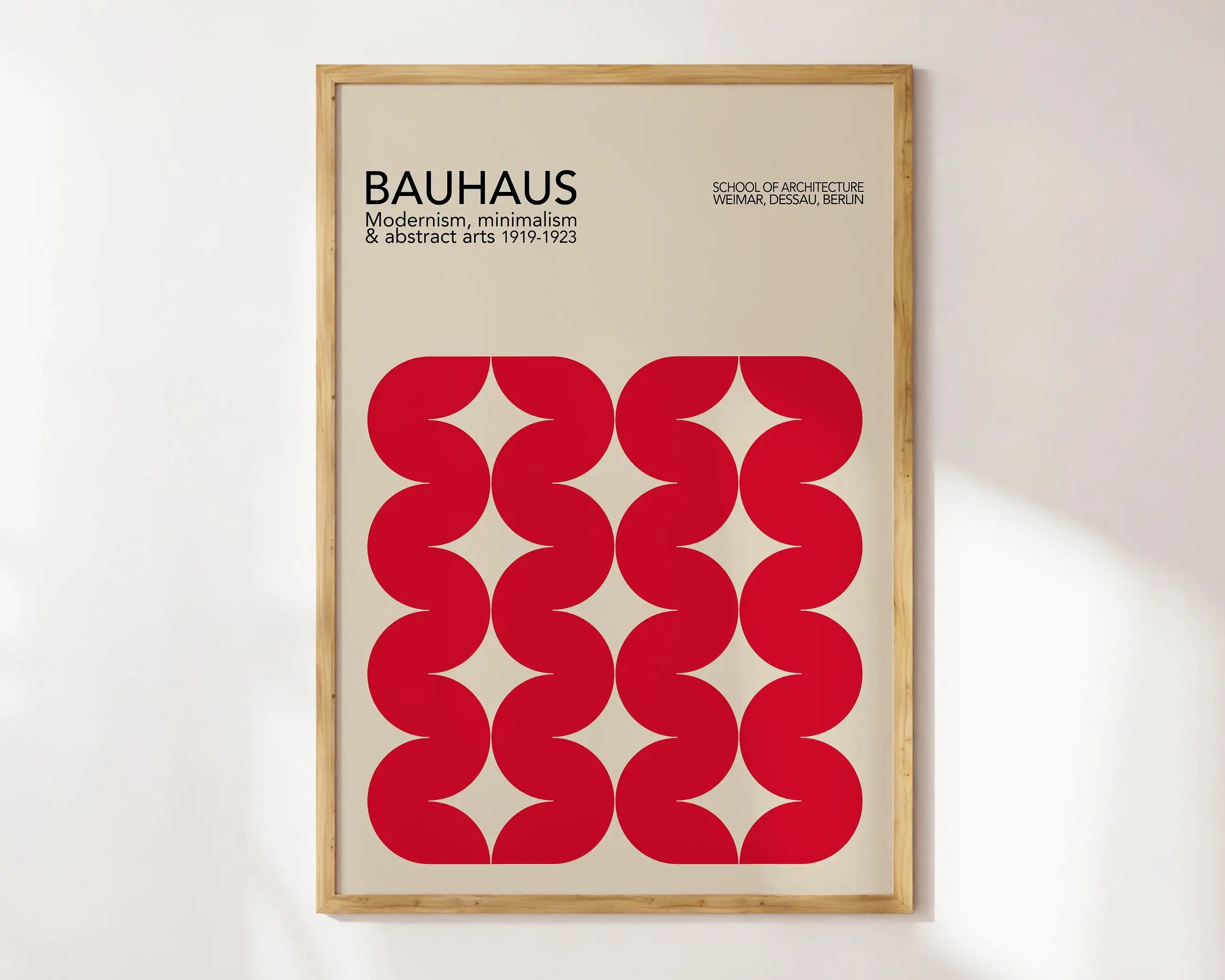 Geometric Bauhaus Canvas Print - Retro Mid Century Decor
