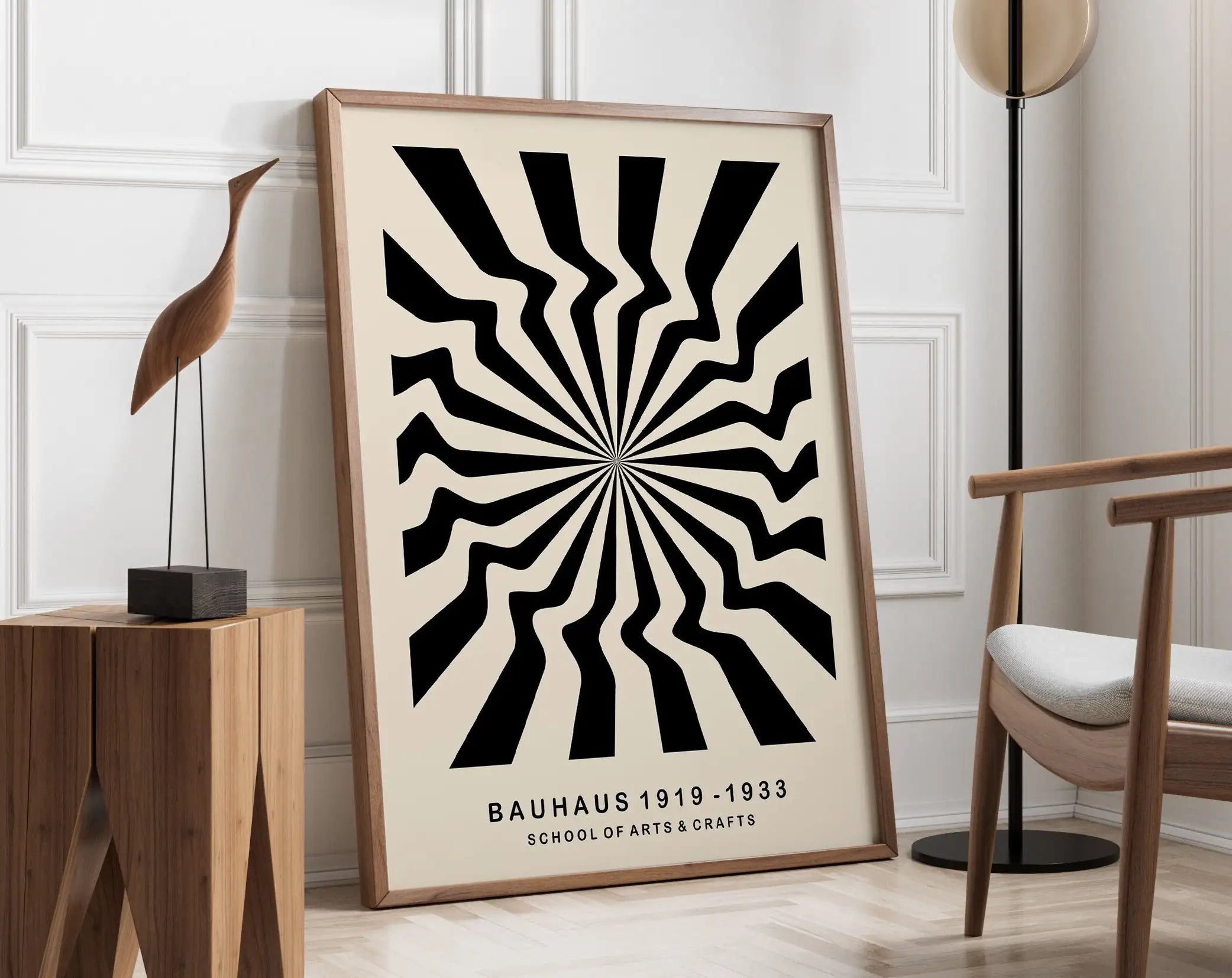 Geometric Bauhaus Canvas Print - Retro Mid Century Decor