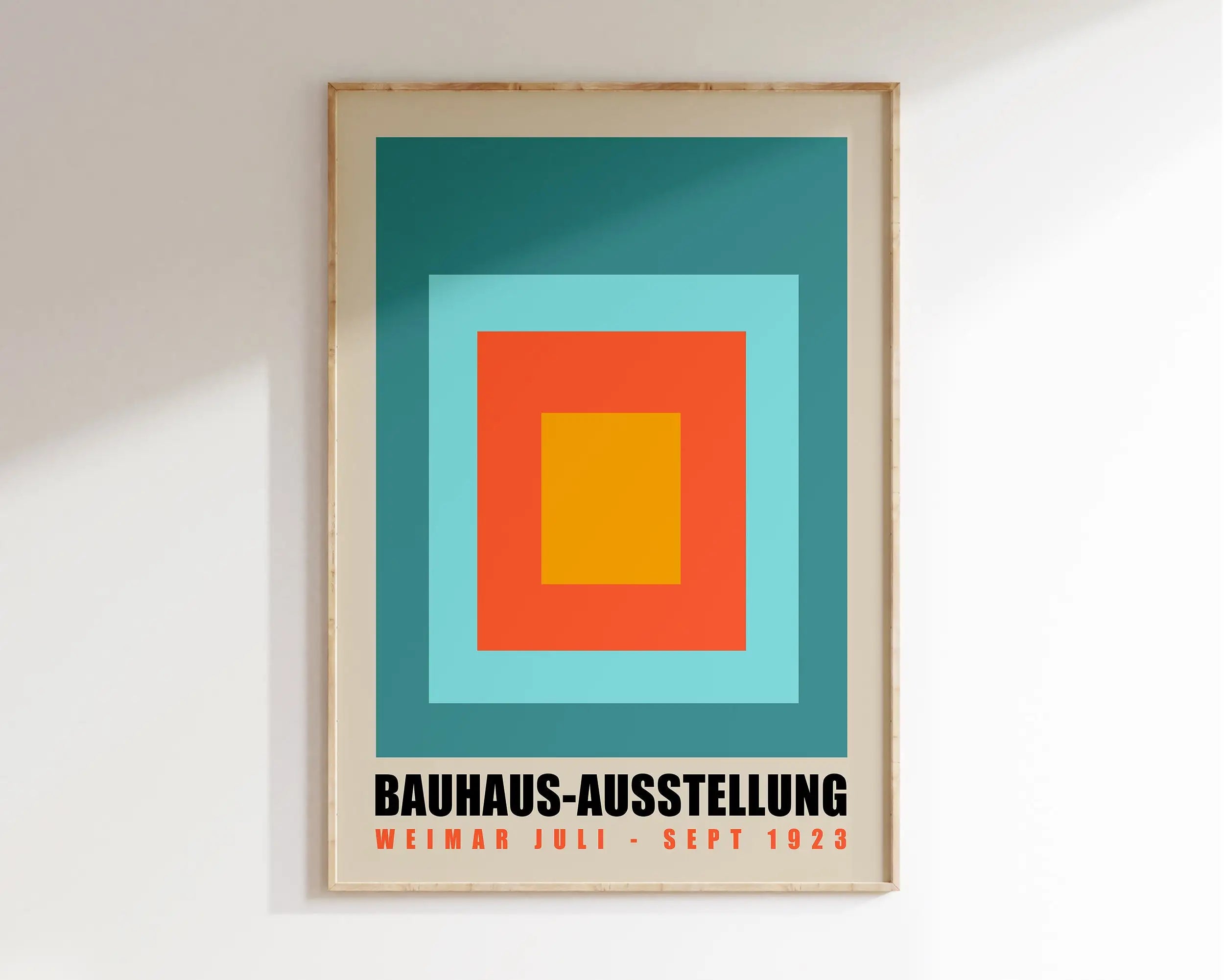 Geometric Bauhaus Canvas Print - Retro Mid Century Decor