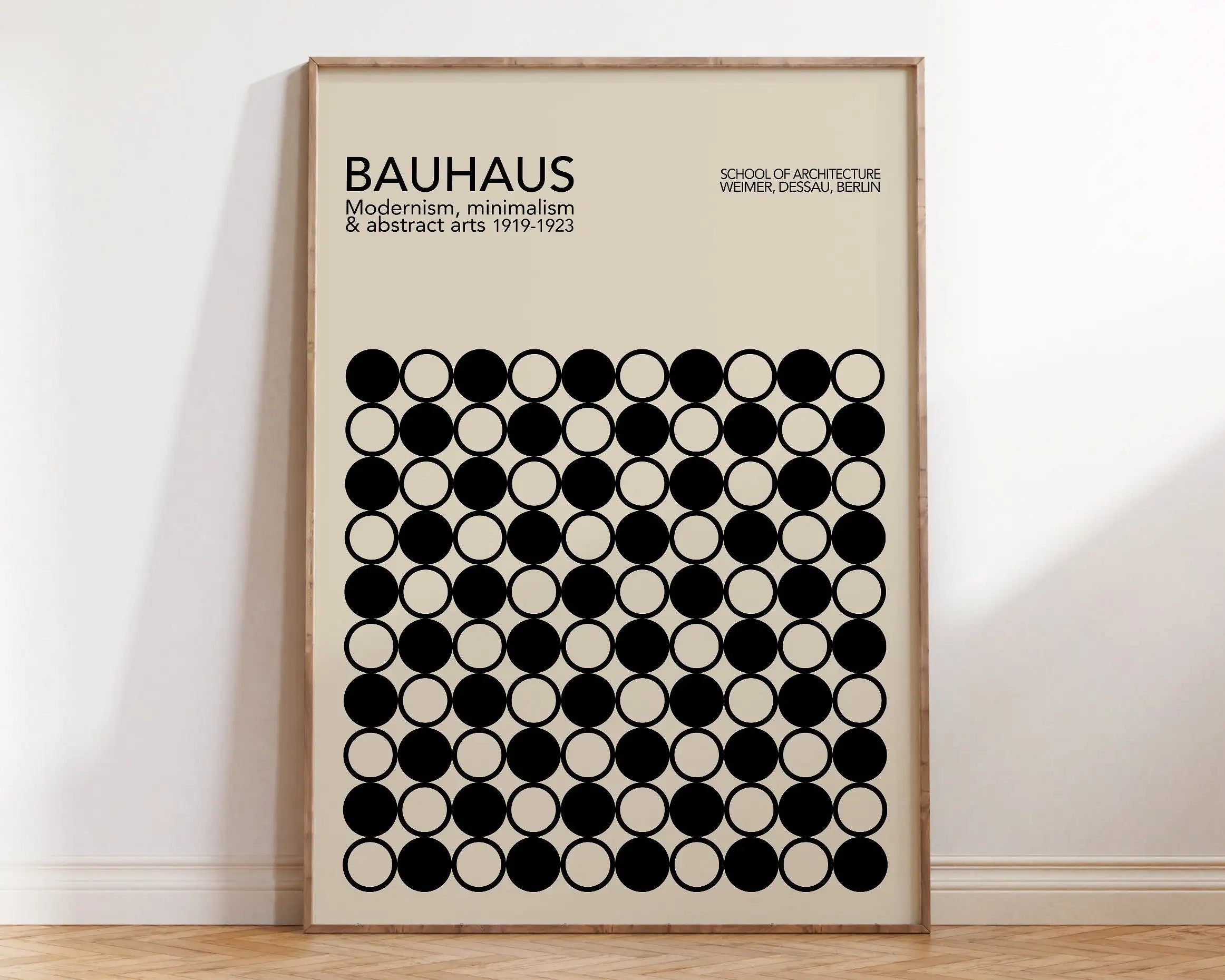 Geometric Bauhaus Canvas Print - Retro Mid Century Decor