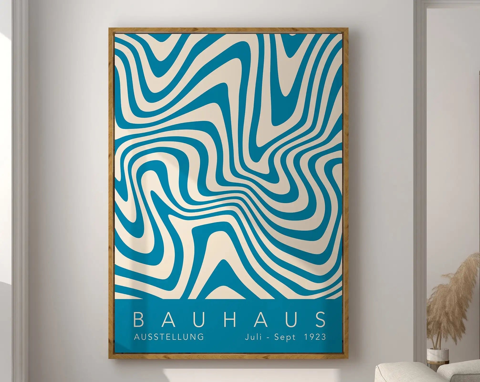Geometric Bauhaus Canvas Print - Retro Mid Century Decor