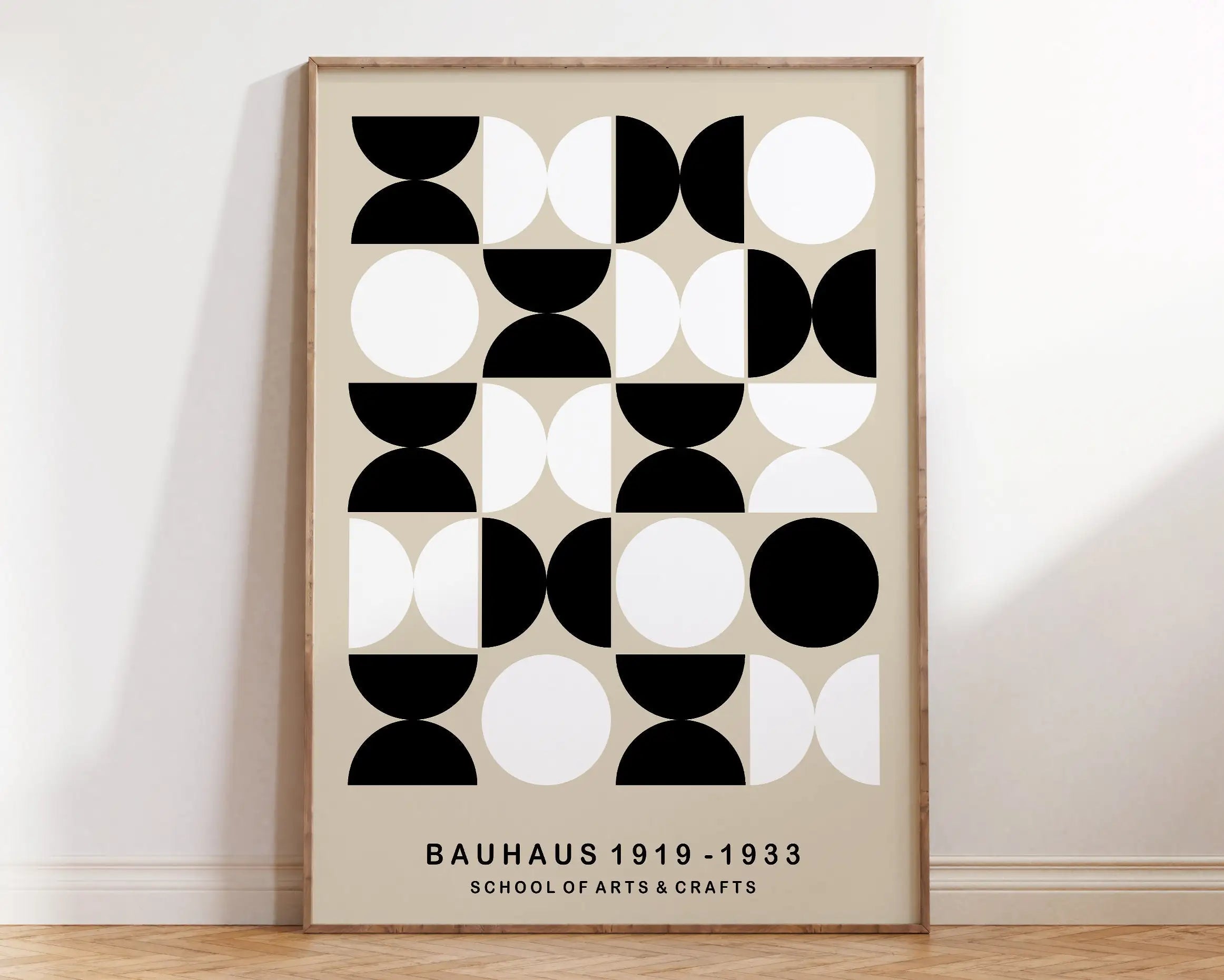 Geometric Bauhaus Canvas Print - Retro Mid Century Decor