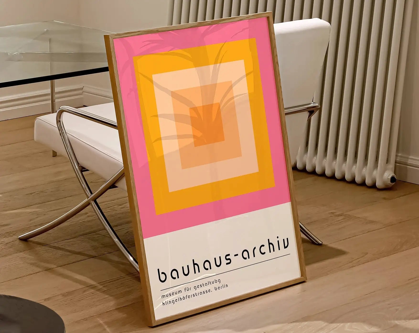 Geometric Bauhaus Canvas Print - Retro Mid Century Decor