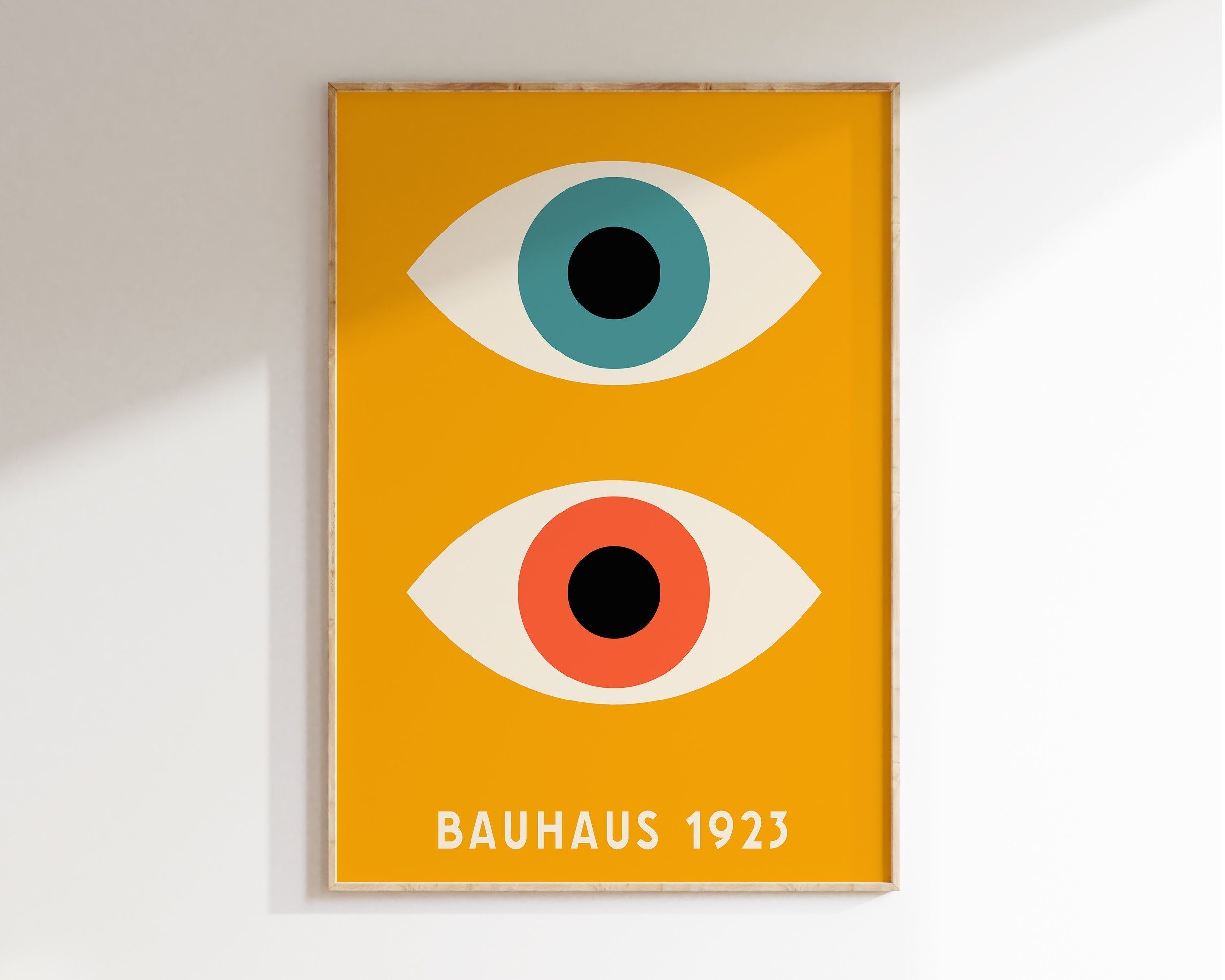 Geometric Bauhaus Canvas Print - Retro Mid Century Decor