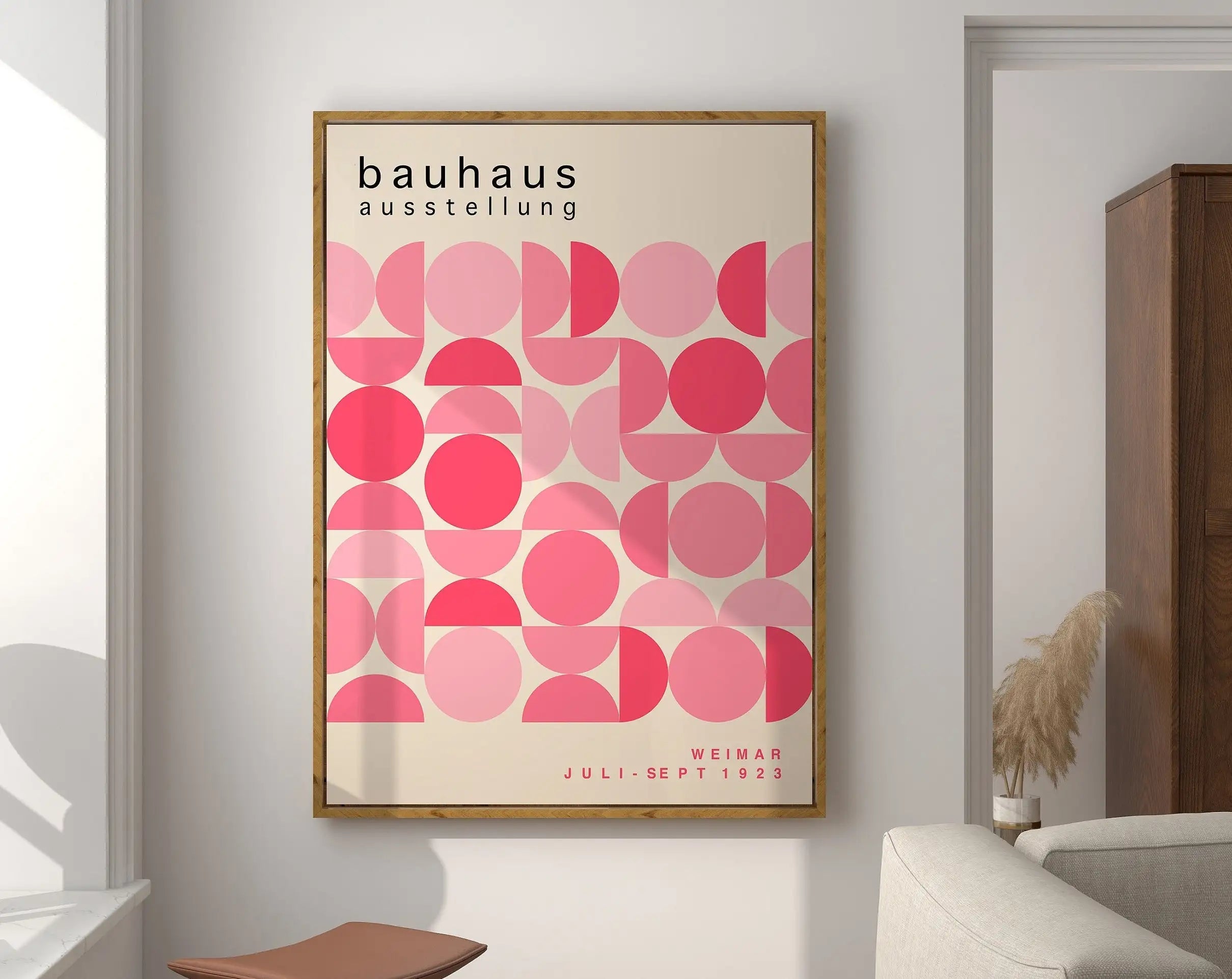 Geometric Bauhaus Canvas Print - Retro Mid Century Decor