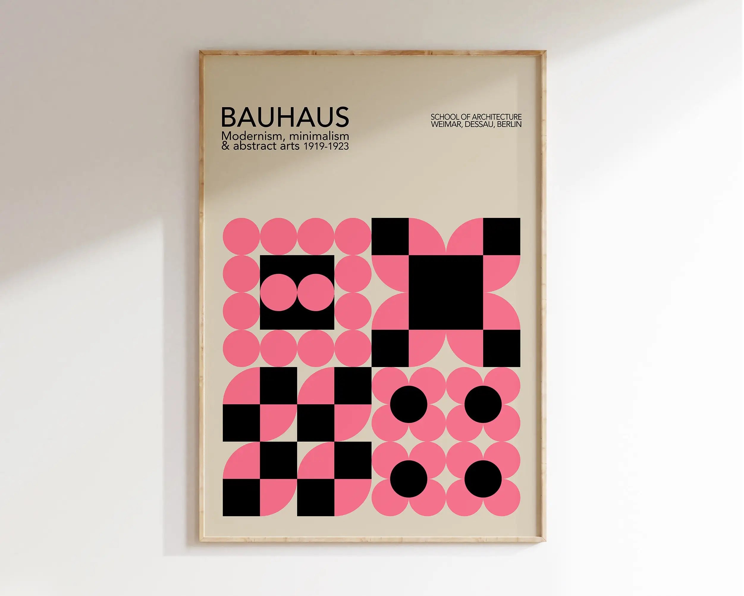Geometric Bauhaus Canvas Print - Retro Mid Century Decor